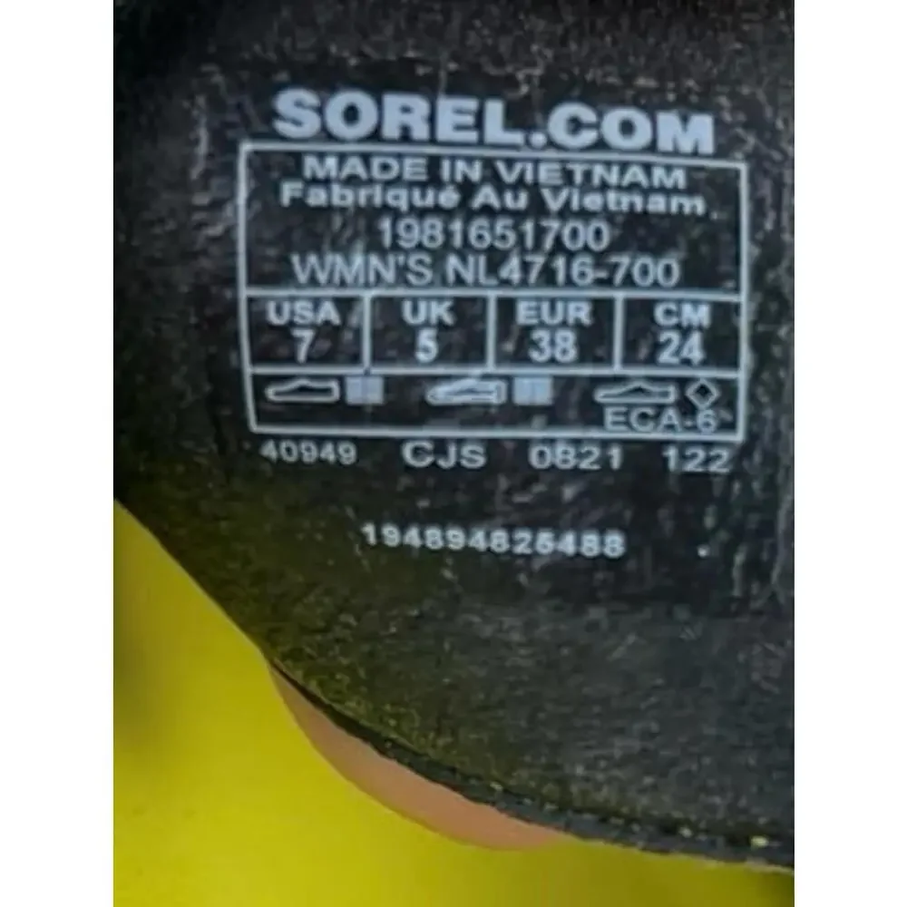 Sorel Roaming Sport Slide Slip On‎ Neon Yellow Womens Sz 7